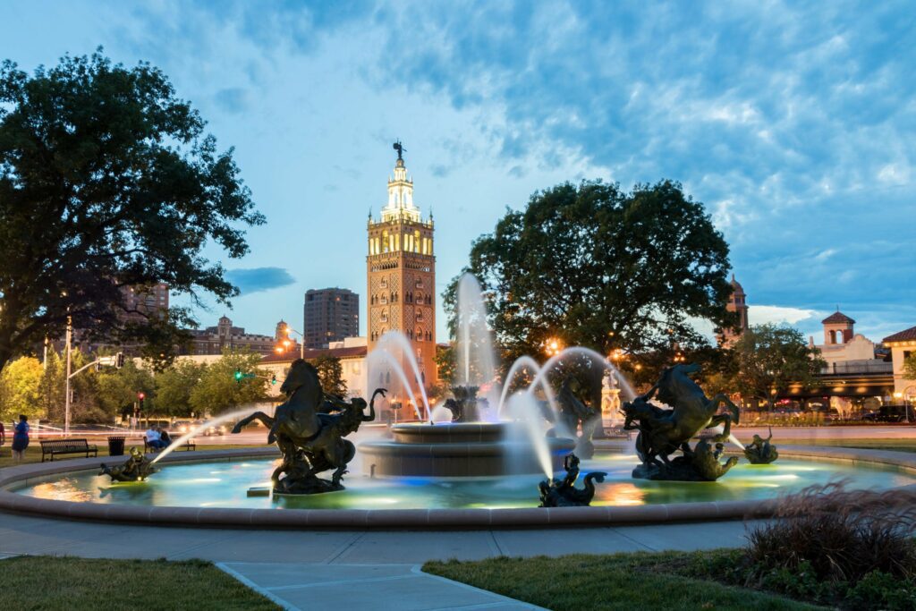 Kansas City Fountain near Axcet HR Solutions