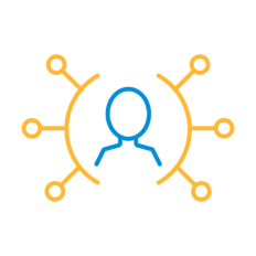 HR HR blue and yellow person